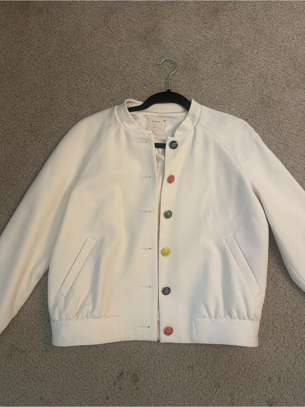 Sezane x JCC Ecru Mike Jacket (size 36/small)